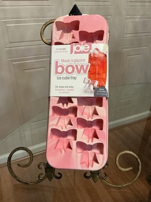 Brand New Joie  Pink bow ice cube molds tray & lid NWTi
