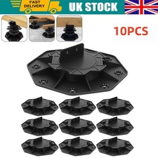 10Pcs Adjustable Decking Pedestal Riser Shed Base Foot Support 18-30mm/30-60mm