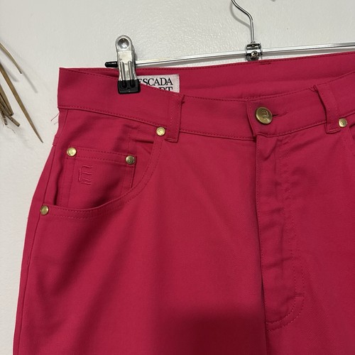 Escada Sport Women’s Pants Pink Mom Jeans High Waist Y2K bright Designer Size 40 - Picture 4 of 18