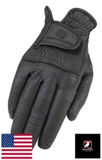 Heritage Premier Show Gloves Black Size 11 Equestrian Riding Comfort Grip
