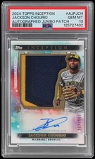 2024 Topps Inception Jackson Chourio #AJPJCH PSA 10 Jumbo Patch Autograph 55/125