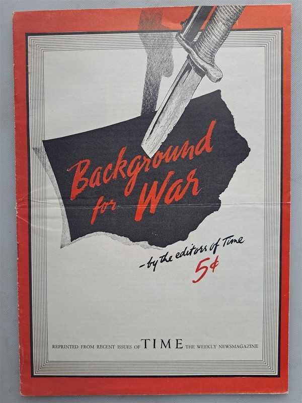 1939 Time Magazine Special Publication - Background for War (WWII)