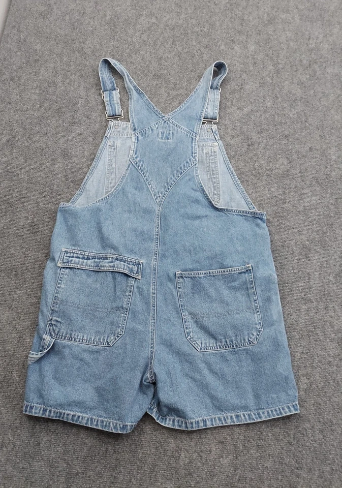 Mono corto con tirantes Y2K Gap para mujer grande azul de mezclilla pantalones cortos de colección entrepierna de 4" Foto 2 de 4