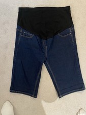 George at Asda Maternity Denim Shorts Size 14 Knee length