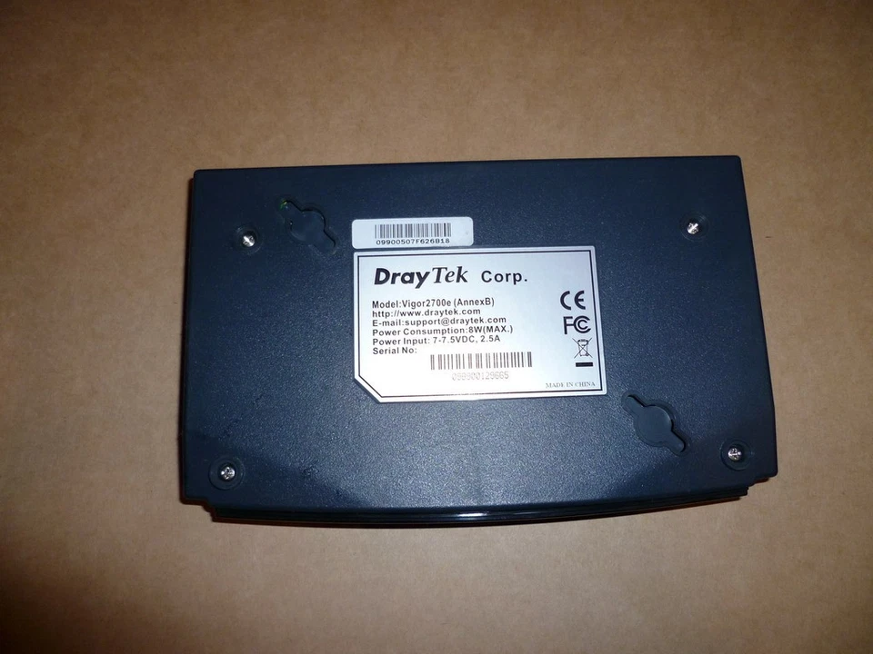 ADSL2+ Firewall Ethernet router DrayTek Vigor 2700e Annex B (with AC and cables) - Bild 3 von 4
