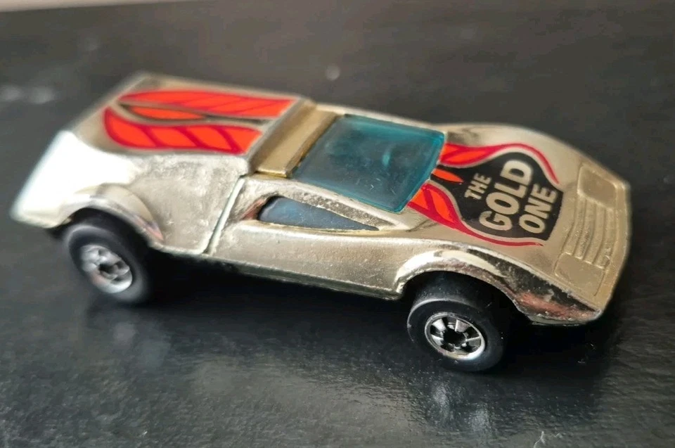 De colección 1969 '77 Hot Wheels Diecast 1/64 The Gold One Chrome Buzz-Off HK NrMnt Foto 2 de 4