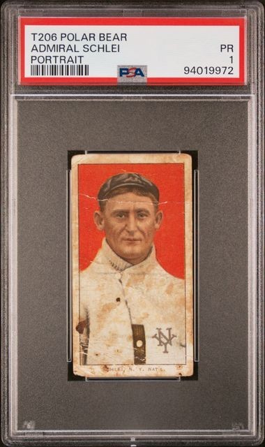 1909 POLAR BEAR T206 ADMIRAL SCHLEI (PORTRAIT)  PSA 1