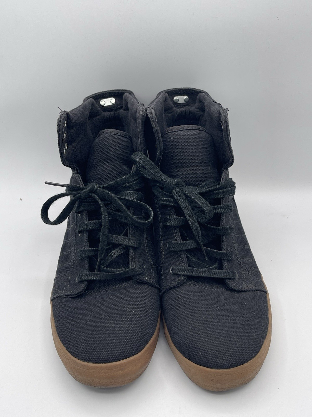 SAOLA Scarpe da skateboard Supra SkyTop nere marroni gomma da uomo 10 sneaker alte Y2K