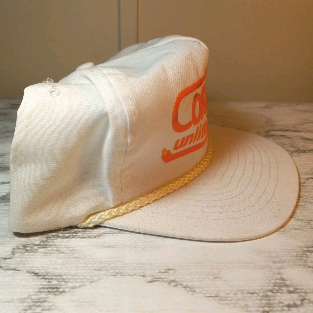 Coatings Unlimited Inc White Rope Cap Hat Snapback Nissin Vintage View 4