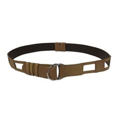 Chicos Womens M/L Belt Double Ring Buckle Detail Tan Leather Look Fashion Belt