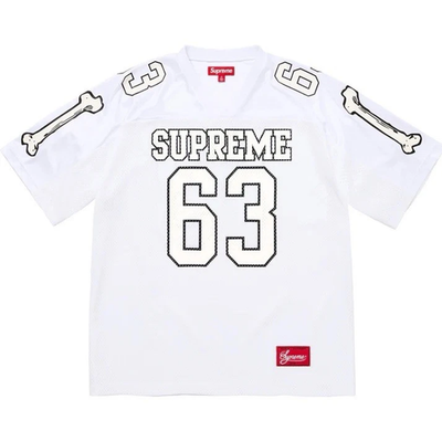 シャツ 25AW Supreme Bones Football Jersey XL FW25 Supreme Bones Football Jersey Graphic Logo White New Size S