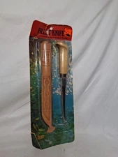 Vintage  S.Kresge Co.  Finland 6" Blade Fish Filet Knife w/ Leather Sheath