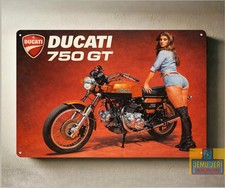Ducati 750 Gt Motorcycle Metal Poster - Sign - Size20x30cm
