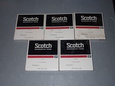 5x Scotch 175 5" Reel to Reel Tapes NOS 1/4" x 600 ft.