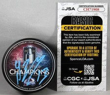 VALERI NICHUSHKIN SIGNED 2022 COLORADO AVALANCHE STANLEY CUP CHAMPS Puck JSA COA