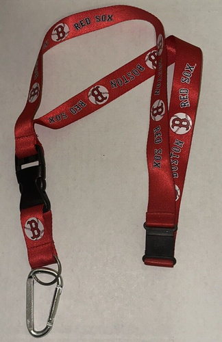 Major League Baseball Boston Red Sox Logo Ticket Lanyard Keychain Caribeaner 24" - Picture 4 of 6