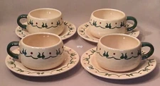 Metlox Homestead ProvIncial Lot of 4 Cup & Saucer Sets  EXCELLENT!