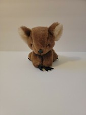Vintage R Dakin 1978 Plush Koala Bear Brown w/ Felt Paws Stuffed Animal - 7"