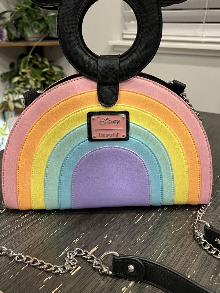 Loungefly x Disney Mickey Mouse Pastel Rainbow Crossbody Bag eBay