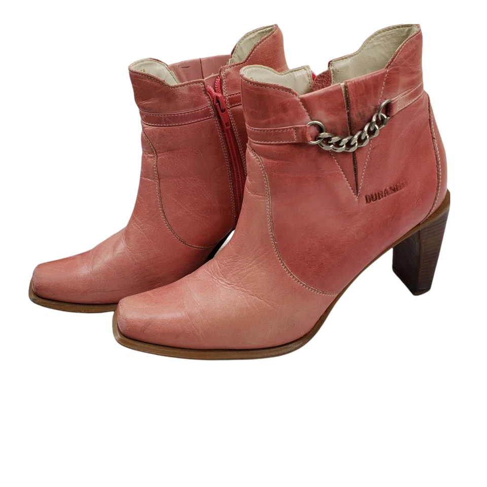 Durango VTG Women's Boots Size 8 1/2 M Leather Square Toe and Heel Ankle Zipper - Image 4 of 4