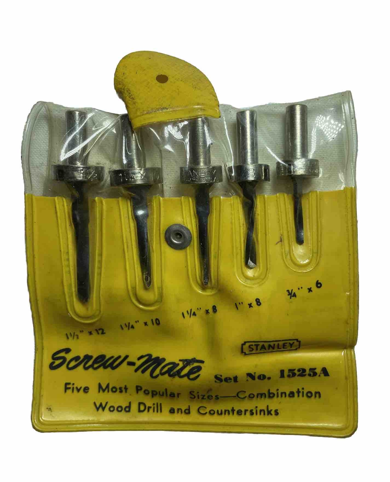 Stanley No. 1525A Screw Mate Countersink Bit Set of 5 for sale online