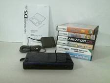 Nintendo DS Lite Cobalt Blue w/ 6 Games, Charger 2 Stylus, Instructions and more