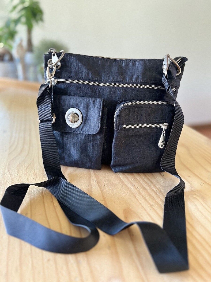 baggallini navy blue Cheetah crossbody bag (See Pics For Details