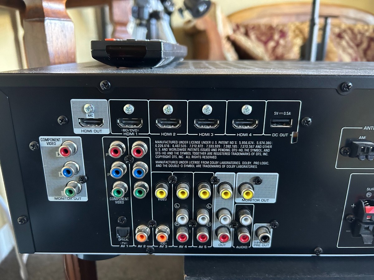 Yamaha HTR-3067 5.1 Channel 4K Ultra HD AV Receiver Bundle w