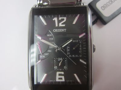 ORIENT JAPAN MEN'S WATCH QUARTZ ALL S/S IP BLACK ORIGINAL CUUAB003B0 NEW