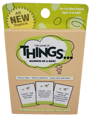 The Game of Things - Humor In A Box! Brand New Sealed - Holiday Game for 14 & Up