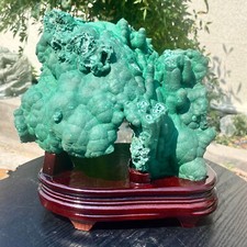14.5LB Natural velvet, peacock stone, cat eye cluster, rough mineral+base-