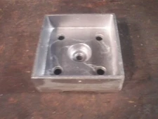 Post Base, Anchored, 6x6,Heavy Cast Aluminum, Mill, MADE IN USA