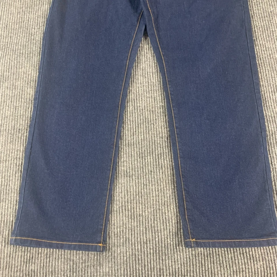 Pantalones de mezclilla American Rag para hombre 34x30 azul pierna recta lavado oscuro elásticos cómodos Foto 2 de 4