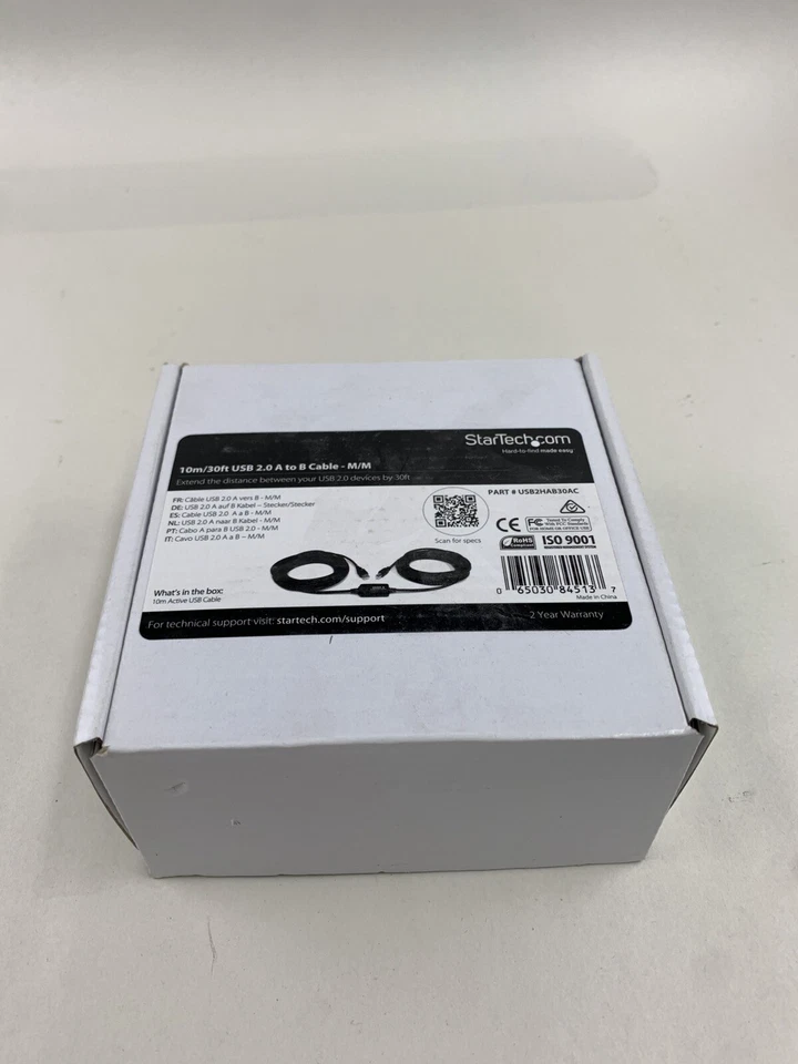 Cable USB 2.0 A a B Star Tech USB2HAB30AC 10m/30ft - M/M Foto 2 de 4