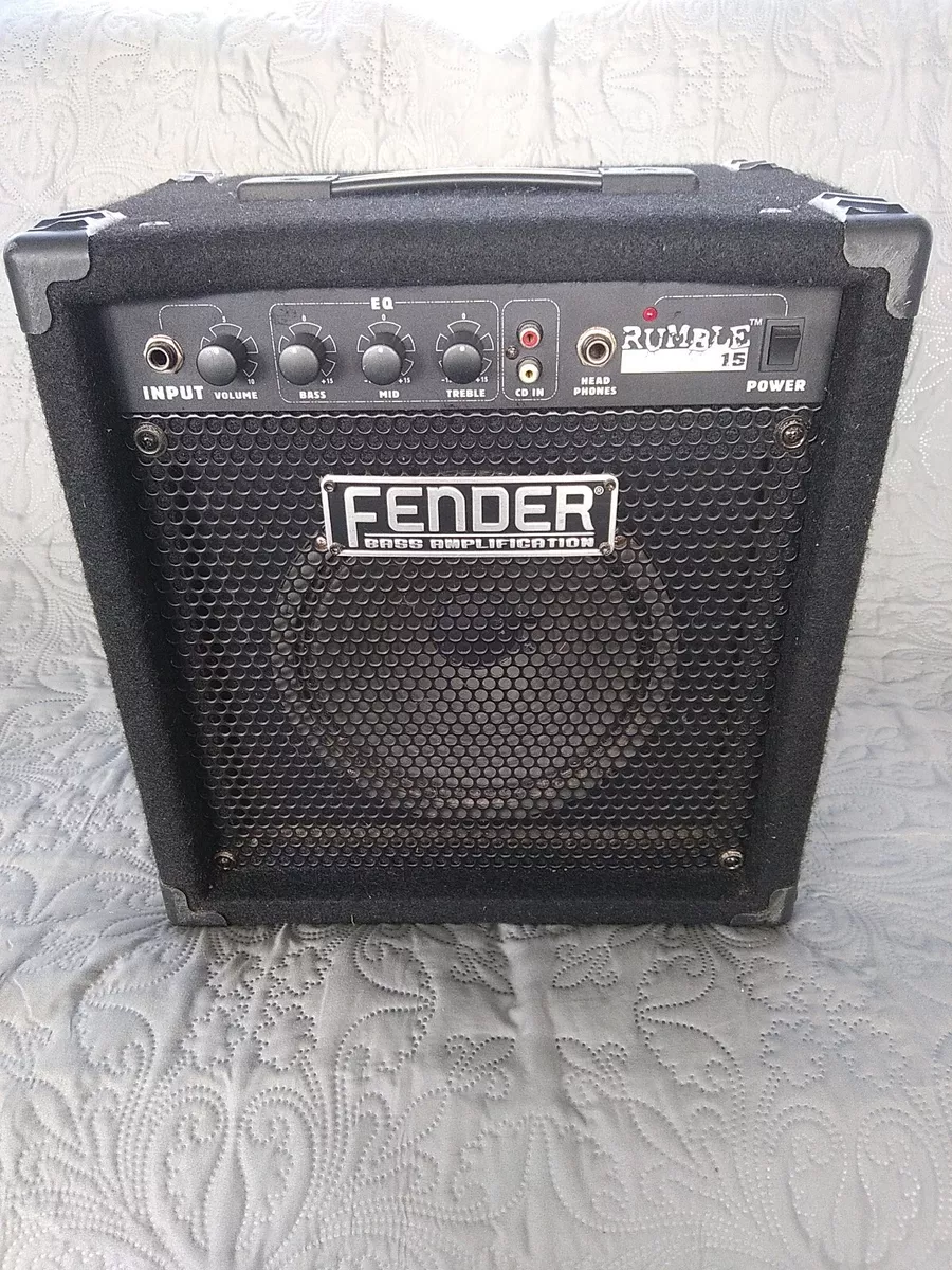 Fender Rumble 15 PR497 Solid State Combo Bass Guitar Amplifier 885978287833