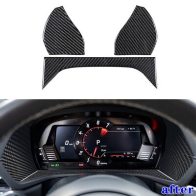Carbon Fiber Speedometer Decal Panel Cover Trim For Toyota GR Supra A90 2019-22