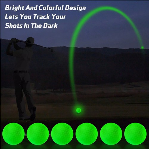 Glow Golf Ball Glof Lighting Ball Luminous Fluorescent Auto Absorp Light Night - Picture 7 of 8