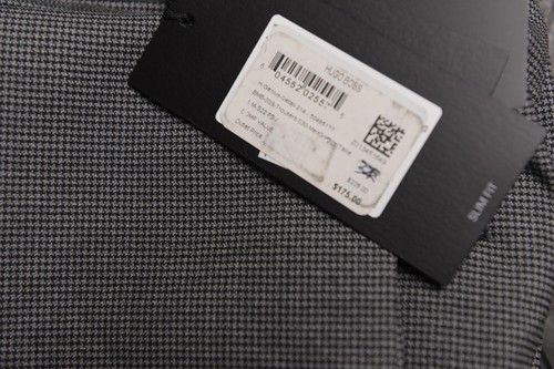 HUGO BOSS Hombre Genio Lana Ajuste Regular Gris Vestido Pantalones Dobladillo Eu - Imagen 8 de 9