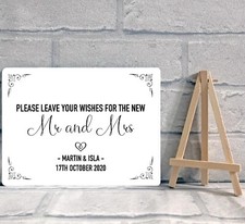 A5 Guest Book Wish Tree Personalised Metal Sign For Wedding - Various Colours