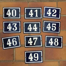 French vintage enamel steel metal house street door number over GIROD