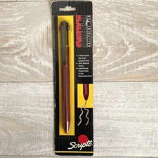 Vintage Scripto Switch Retractable Two Color Ballpoint Pen Black Red 1991