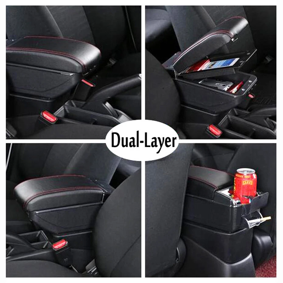 Reposabrazos de coche de EE. UU. caja de almacenamiento consola soporte central para Mazda CX-3 2015-18 Foto 2 de 4