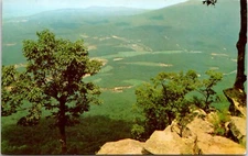 Postcard Fort Mountain State Park Birds Eye Chatsworth Georgia D35