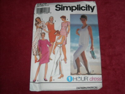   SIMPLICITY #8479 - LADIES ( 1 HOUR - 5 STYLE ) DRESS PATTERN  MED-LG 14-20 FF