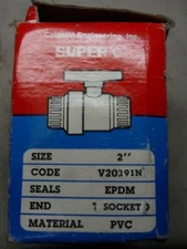 1 COLONIAL V20191N PVC 2" SUPER "C" BALL VALVE