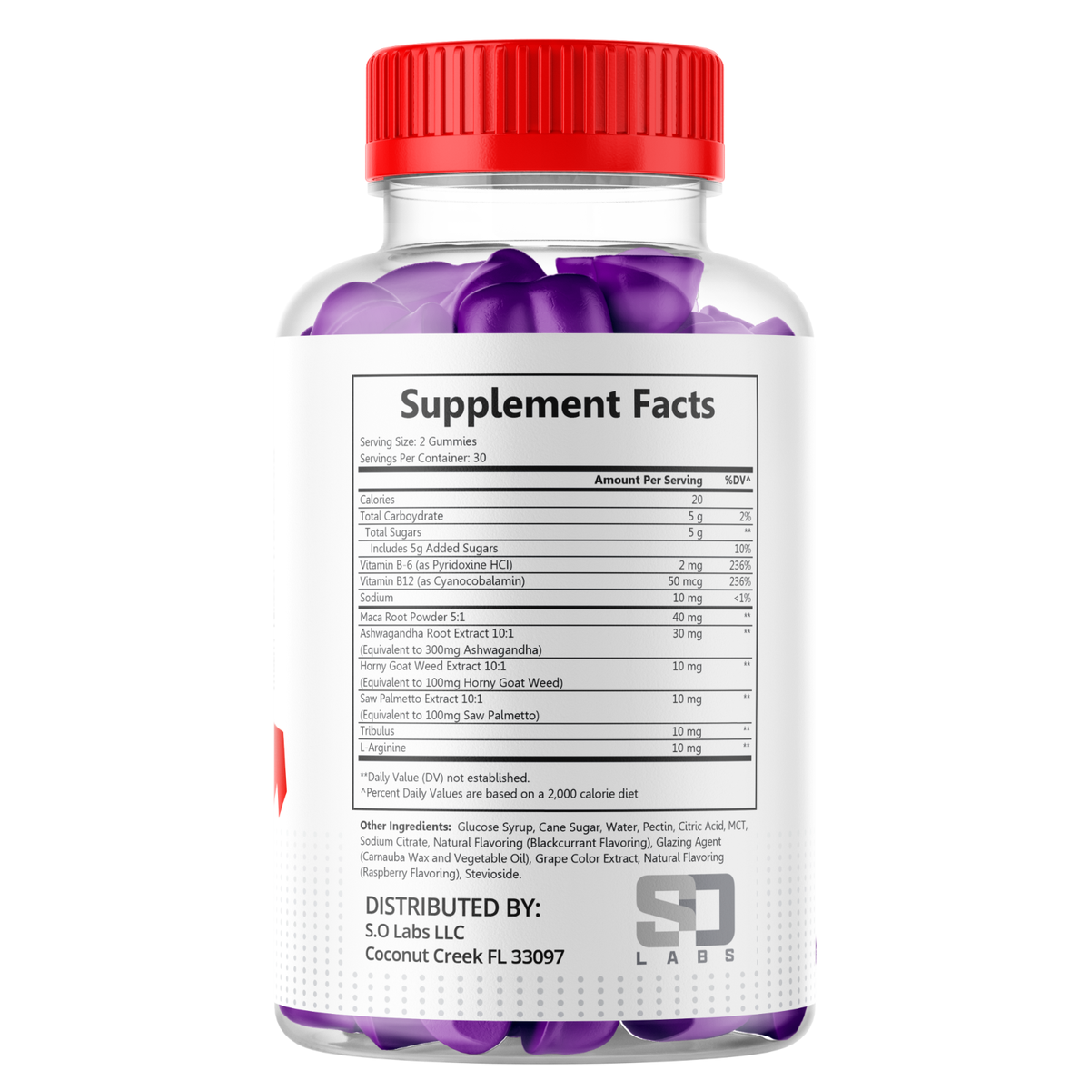 S.O Labs Vital Grow XL Gummies For Men, Advanced Testo Supplement, 120 Gummies - Foto 10