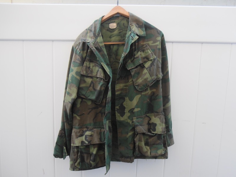 Vietnam used jungle camouflage fatigues top and bottom 1969 USMC