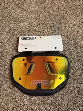 Battle Sports Prism Chrome Protective Football Back Plate - Red/Orange