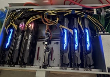 Octominer X8 ULTRA 3000w  (4x750W) crypto Mining 6 GPUs RTX 3080 120V 240V USED