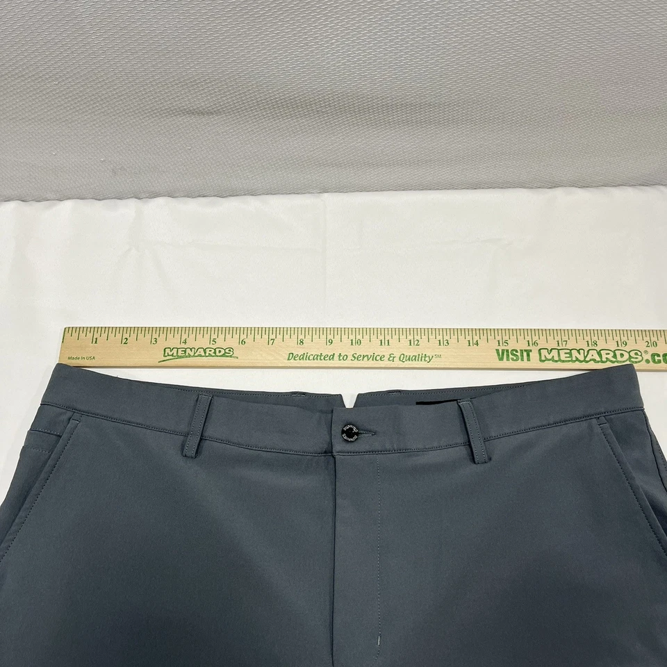 Dunning Shorts 男式 38 灰色高尔夫平前弹力 10 英寸内缝 Chino Performance — 第 2/4 张图片